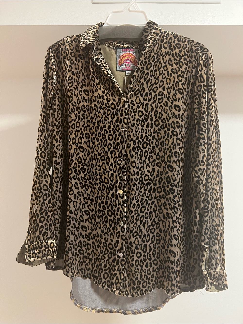 2 items Johnny Was Panthera Oversized Velvet Shirt and Pouch